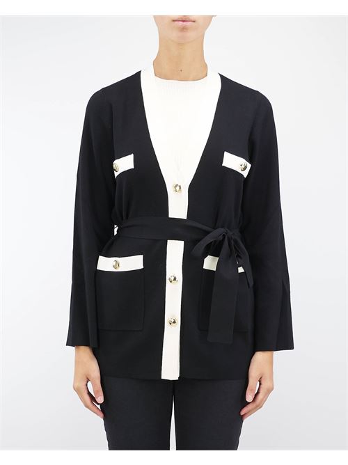 Cardigan with contrasting edges Penny Black PENNY BLACK | Cardigan | ROVIGO7